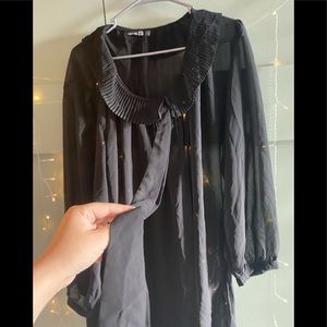 Sheer collared dress